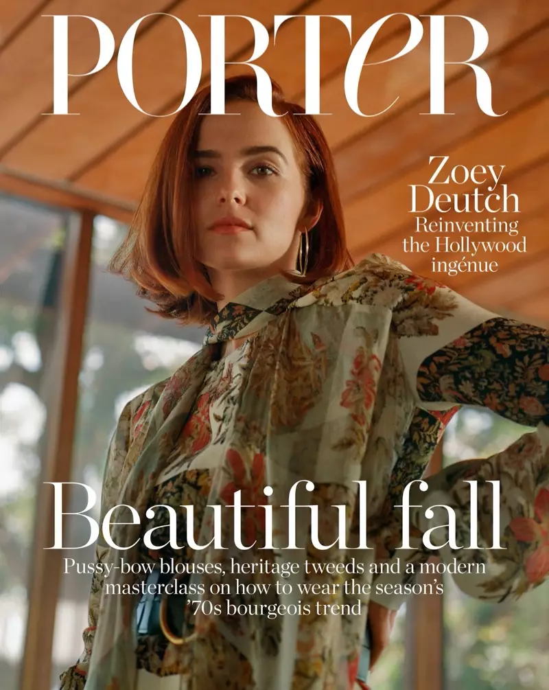 Zoey Deutch akan PORTER Gyara 4 ga Oktoba, 2019 Cover