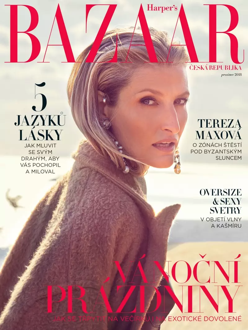 Tereza Maxova nosi luksuzne stilove za češki Harper's Bazaar