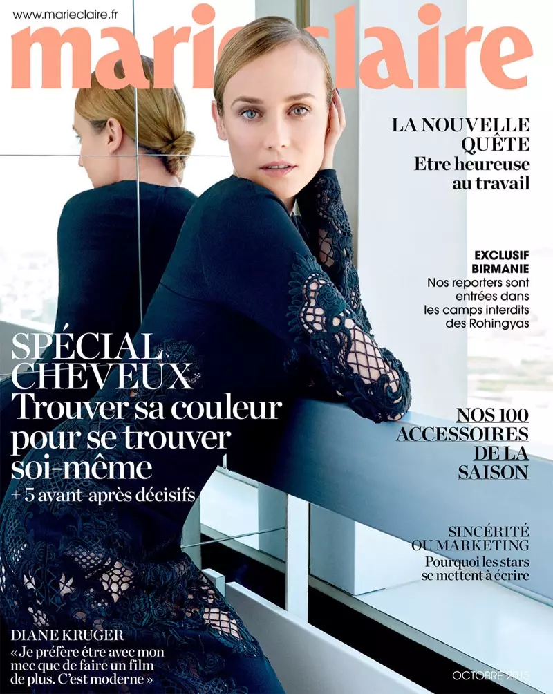 Diane Kruger na naslovnici Marie Claire France iz listopada 2015