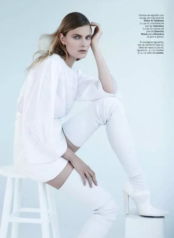 Constance Jablonski สวมสไตล์เพรียวบางใน S Moda โดย Eric Guillemain