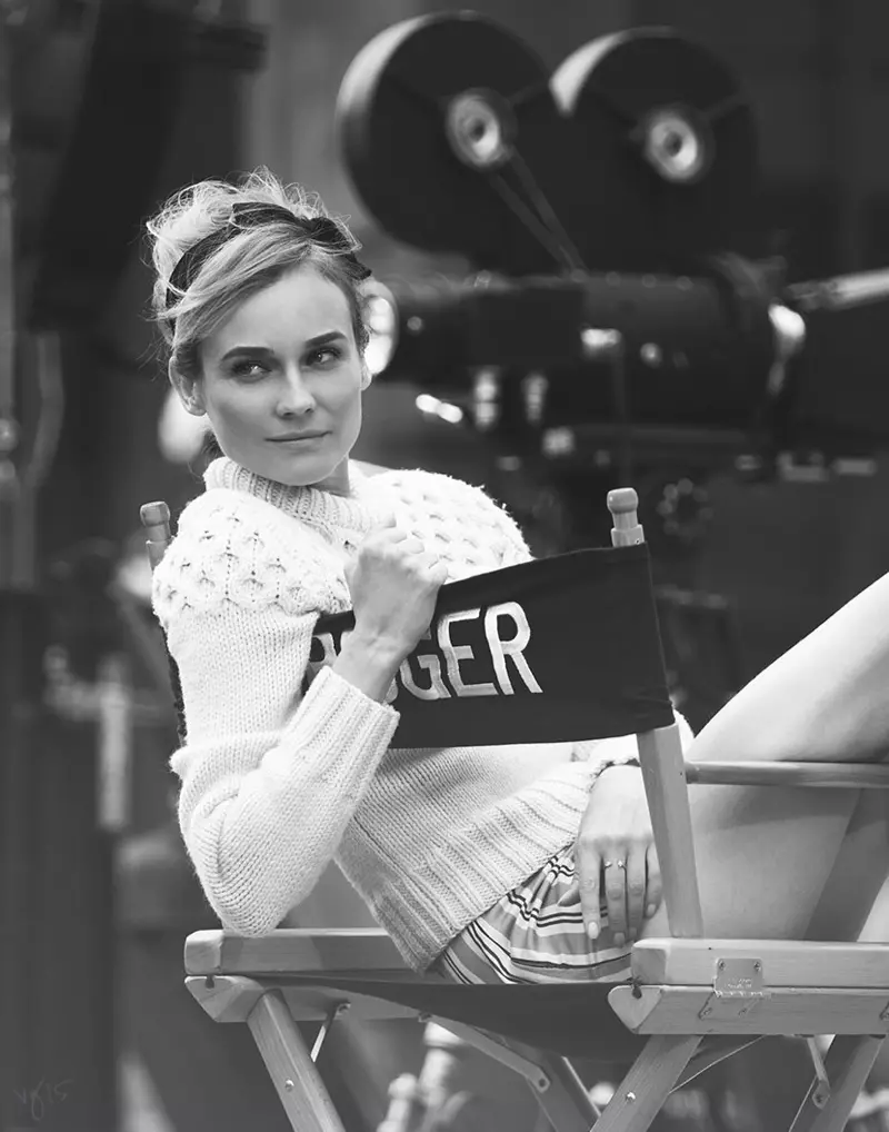 UDiane Kruger ngumdlali we "Actress Off Duty" kaViolet Grey