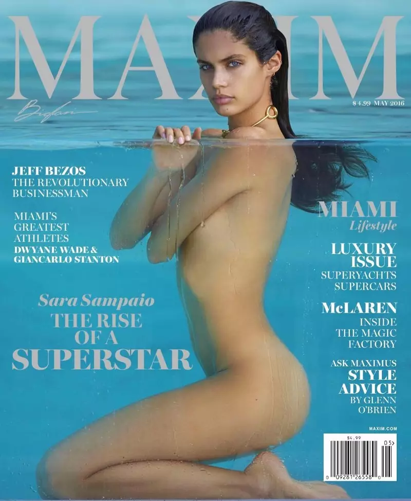 Sara Sampaio ntawm Maxim Magazine May 2016 Cover