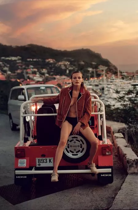 Edita Vilkeviciute Models Vacation-Tayari Fashions kwa WSJ