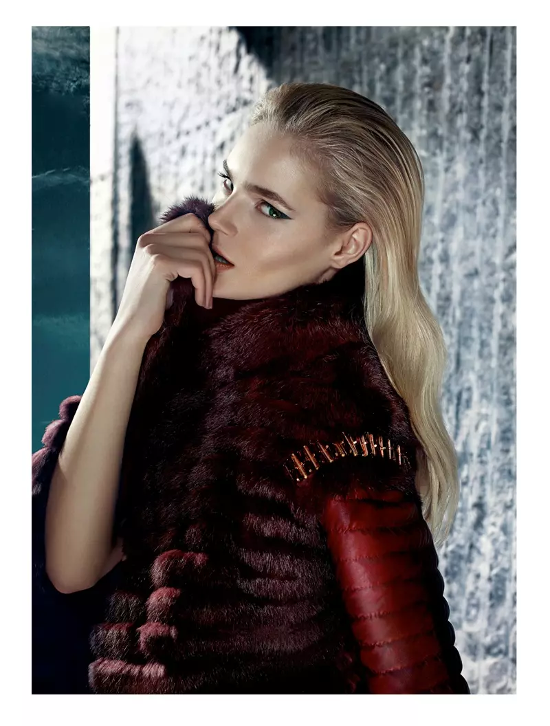 Juju Ivanyuk modeluje elegancki styl na Gizia Fall 2013 Ads by Nihat Odabasi