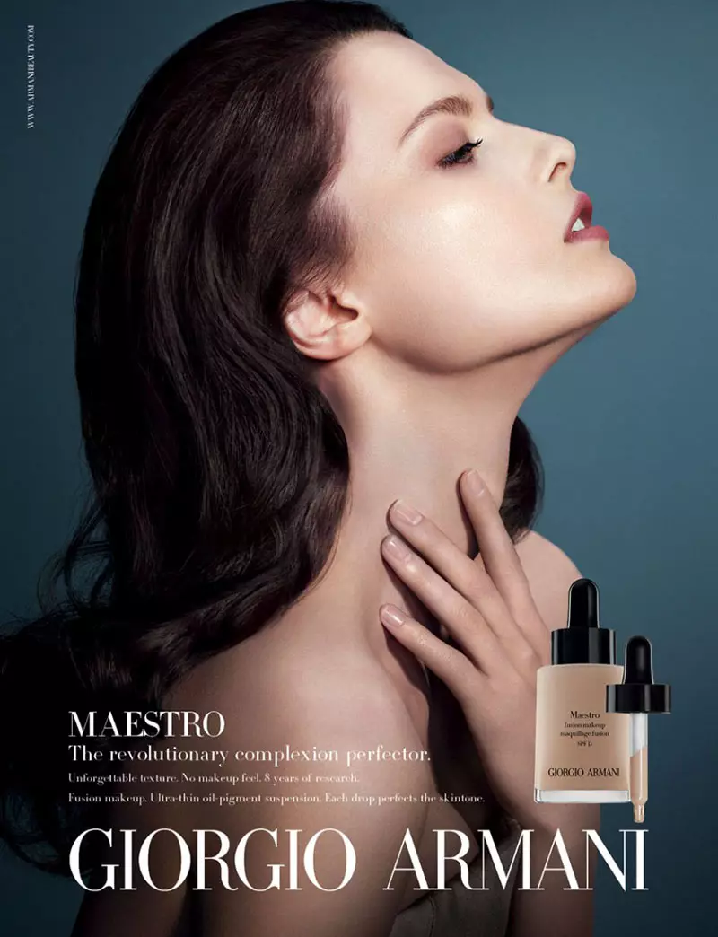 Giorgio Armani Beauty 2012 秋冬广告大片中的 Patricia van der Vliet 和 Elena Melnik Star