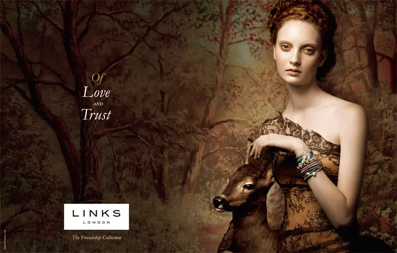 Codie Young Stars ing Links of London's Fall 2012 Campaign dening Jean-Francois Campos