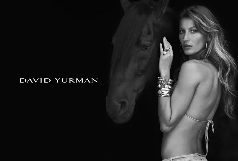 Gisele Bundchen osupni v kampanji Davida Yurmana jeseni 2012 Peter Lindbergh