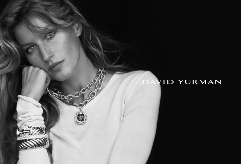 Gisele Bundchen David Yurmanın 2012-ci ilin payız kampaniyasında Peter Lindbergh tərəfindən heyrətləndirildi