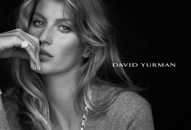 Gisele Bundchen verbluft in David Yurman's herfstcampagne van 2012 door Peter Lindbergh