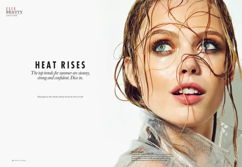 Max Abadian의 Elle Canada 뷰티 슛에서 Frida Gustavsson 와우