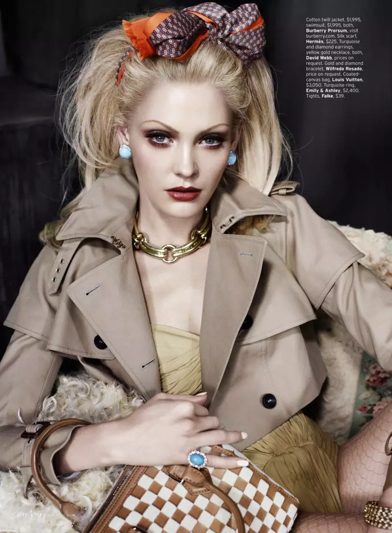 Heidi Mount Dons Chic 60-х гадоў для Elle US сакавік 2013 г. ад Кэтрын Сервел