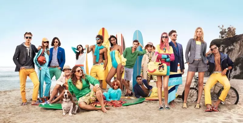 Tomy Hilfiger Spring/Summer 2014 ව්‍යාපාරය සඳහා Toni Garrn, Jac Jagaciak, Tian Yi + තවත්