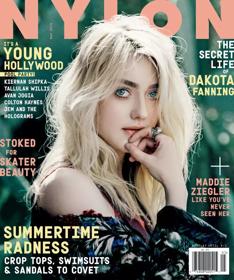 I-Dakota Fanning ibabale iqweqwe likaMeyi ka-2015 le-NYLON Magazine