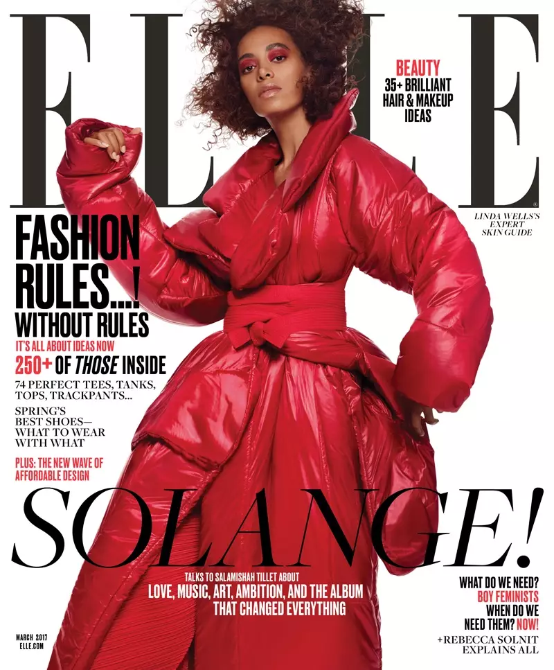 Solange Knowles en la portada de la revista ELLE de marzo de 2017