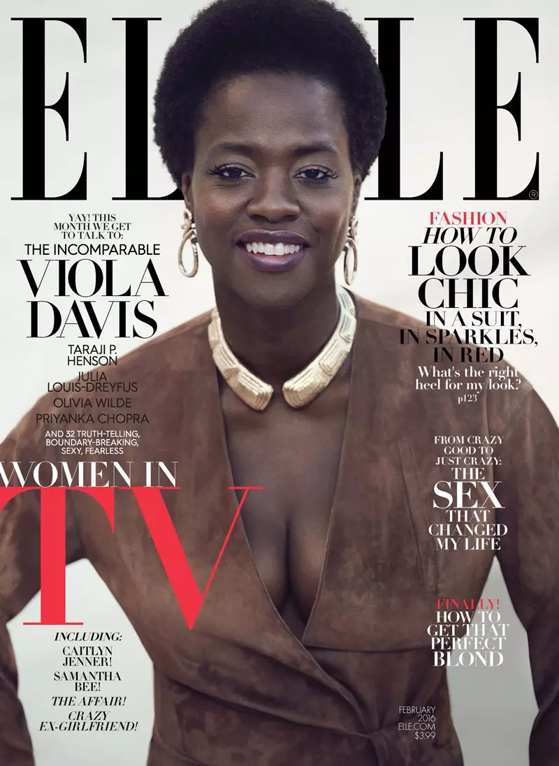 Viola Davis a la portada d'ELLE de febrer de 2016