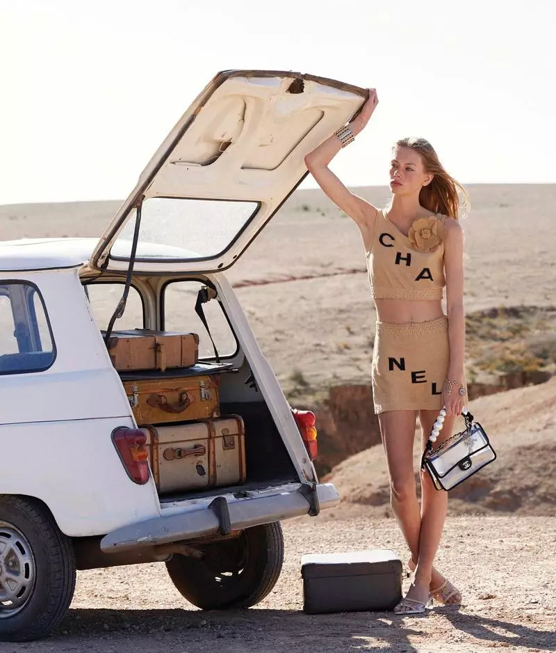 Лорен де Грааф Лула Журнал Chanel Desert Fashion Editorial