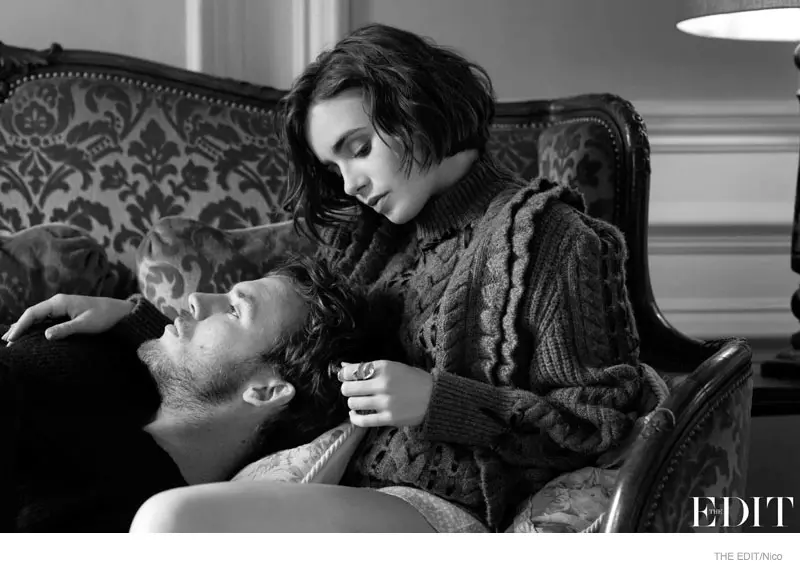 Lily Collins dia lasa romantika miaraka amin'i Sam Claflin ho an'ny The Edit