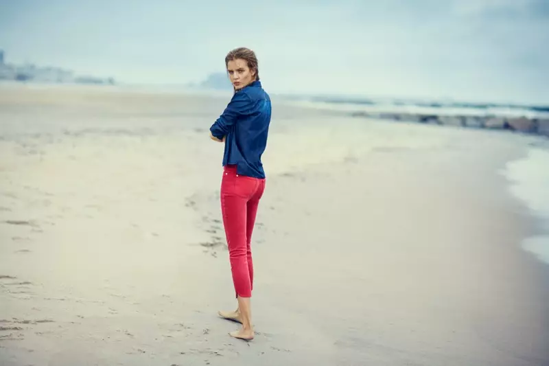 Josephine Skriver Fronts DL1961 Premium Denim Caij Nplooj Ntoos Hlav / Lub Caij Ntuj Sov 2014 Kev Sib Tw