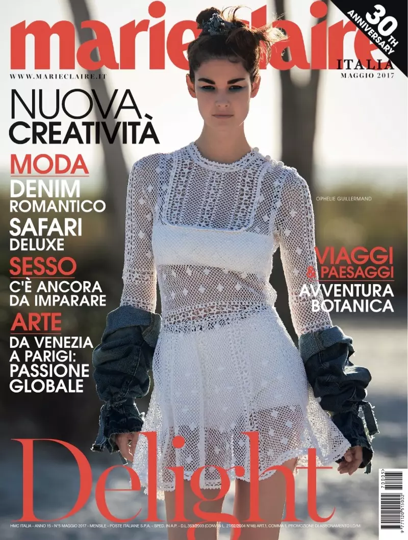 Ophelie Guillermand auf Marie Claire Italien Mai 2017 Cover