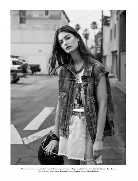 Ophelie Guillermand ดูเป็น Biker Cool ใน Glamour France