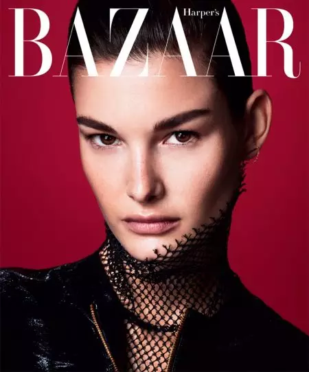 Ophelie Guillermand Tħares Dehra f'Harper's Bazaar Serbia Cover Story