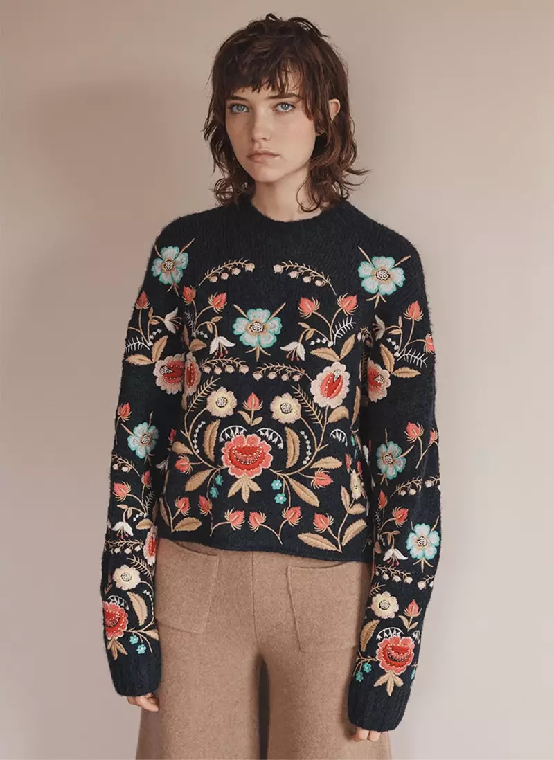 Sweater Bordir Zara dan Celana Palazzo Sablon