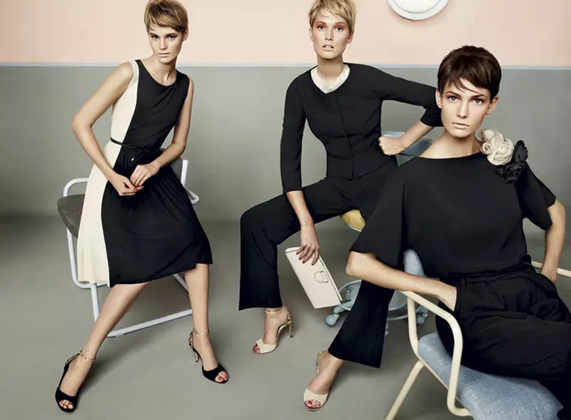 Toni Garrn、Kendra Spears 和 Juju Ivanyuk 為 Max Mara Studio 2013 春季廣告大片打造復古時尚