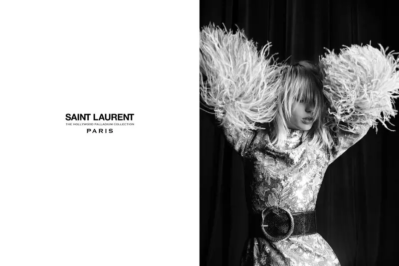 Lili Sumner o na le linaleli lets'olong la Saint Laurent's Palladium 2016