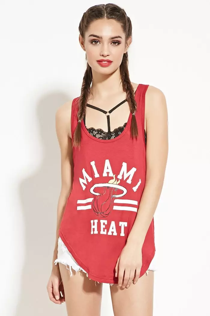 Camiseta sin mangas con espalda cruzada de Forever 21 Miami Heat