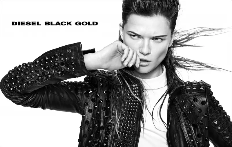 Кася Струсс в рекламе Diesel Black Gold Fall 2013 от Кевина Синклера