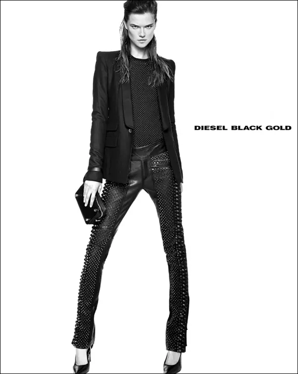 Kasia Struss Rocks Diesel Black Gold se herfs 2013-advertensies deur Kevin Sinclair