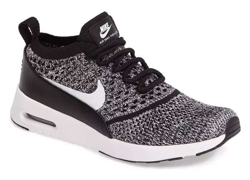 Nike Air Max Thea Ultra Flyknit Sneaker in Black/White $150