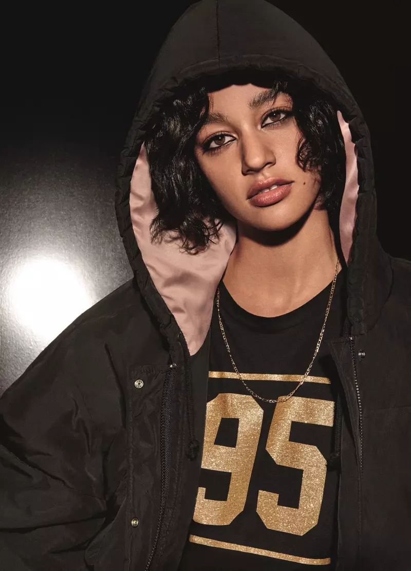 Damaris Goddrie dans la campagne Topshop pour les fêtes de fin d'année 2016