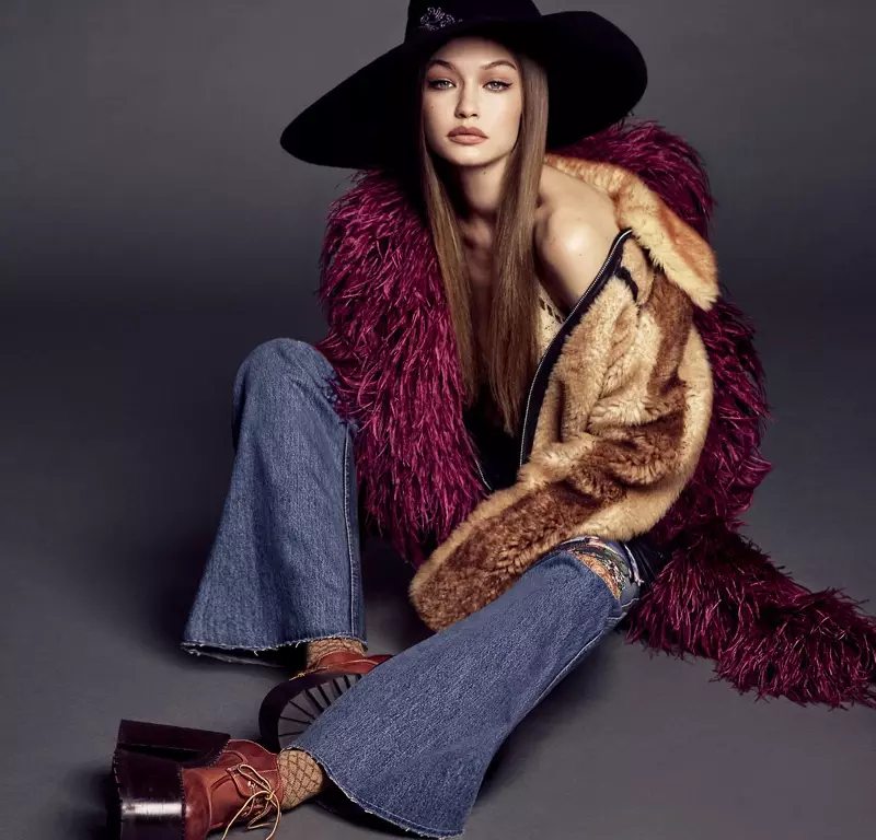 Gigi Hadid dia modely Super Glam Styles ho an'ny Vogue Japan