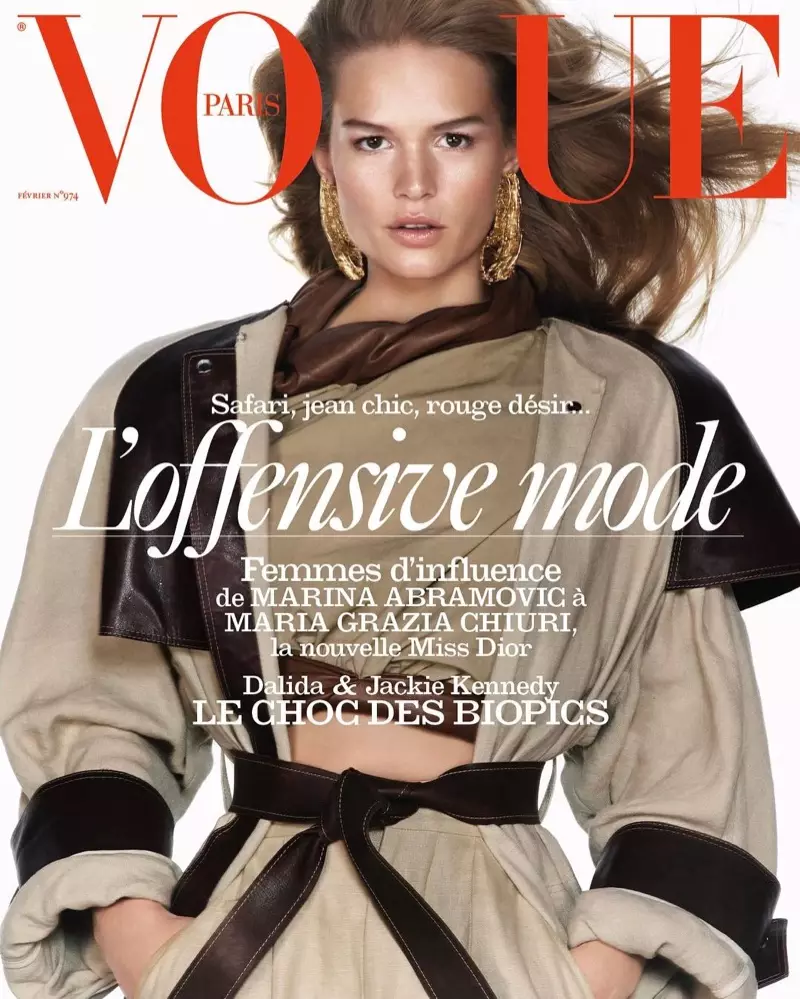 Anna Ewers op Vogue Paris febrewaris 2017 Cover