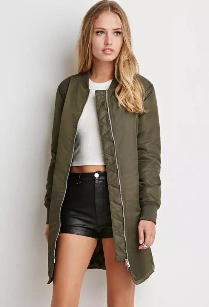 “Forever 21 Longline Bomber” penjek 49.90 dollara satylýar