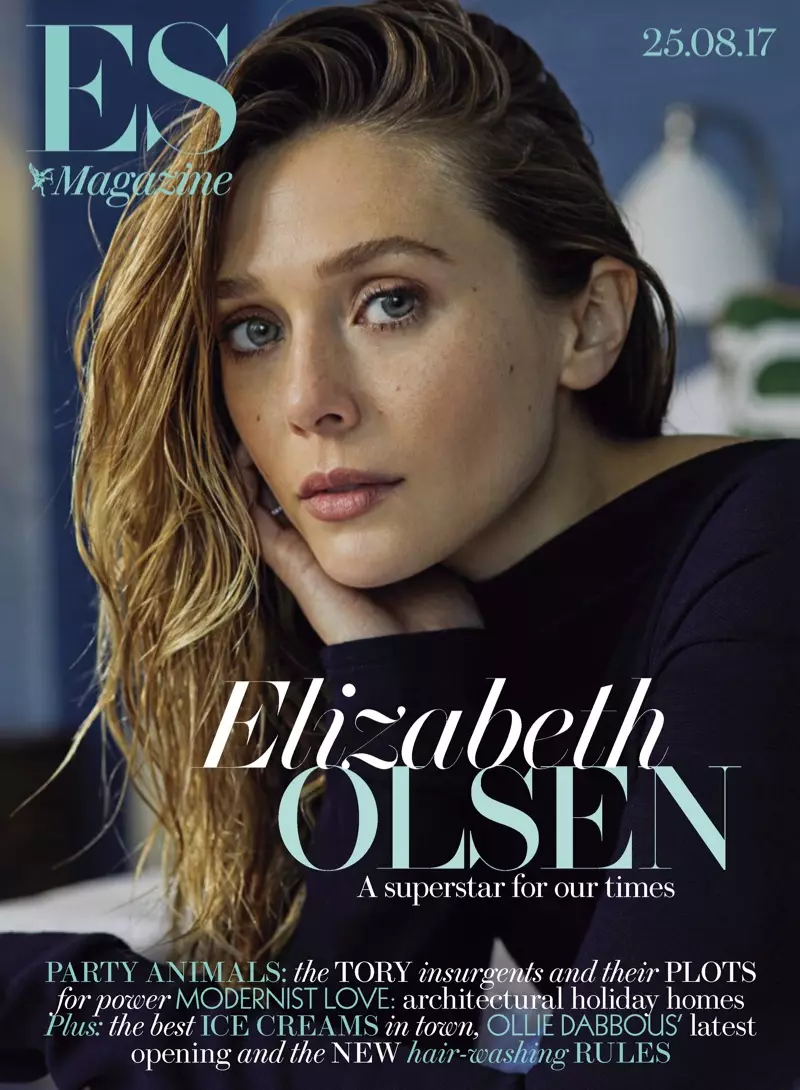 Elizabeth Olsen på Evening Standard Magazine august 2017 Forside