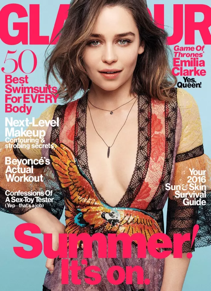 2016 မေလတွင် Glamour မဂ္ဂဇင်း မျက်နှာဖုံးတွင် Emilia Clarke