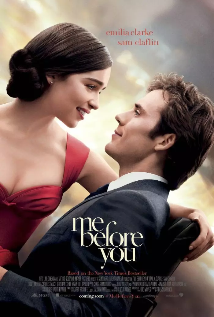 Emilia Clarke og Sam Claflin i Me Before You filmplakat