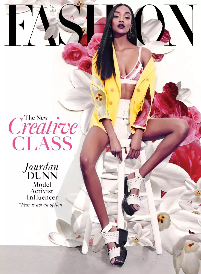 Jourdan Dunn su FASHION Magazine maggio 2017 Copertina