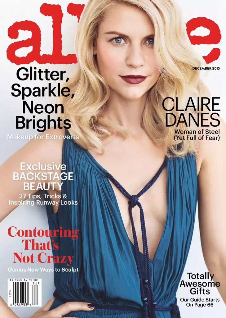 Η Claire Danes στο εξώφυλλο του περιοδικού Allure Δεκεμβρίου 2015