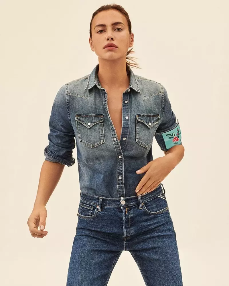 Irina Shayk glumi u kampanji Replay Jeans Rose Label.