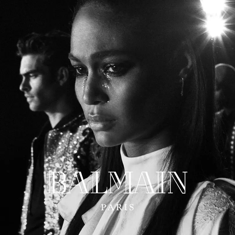 Joan Smalls roni trochę łez w kampanii Balmain jesień-zima 2016