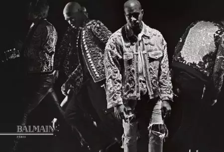 金·卡戴珊 (Kim Kardashian) 领导 Balmain 的 Moody 2016 秋季广告大片