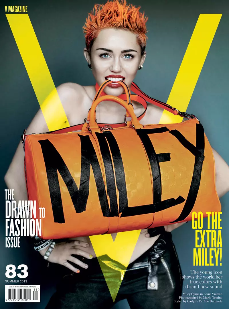 Miley Cyrus กลายเป็นกบฏสำหรับนิตยสาร V #83 Covers