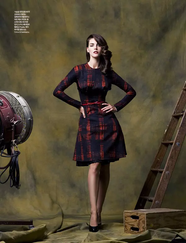 Hilary Rhoda oleh Ryan Yoon untuk Elle Korea Oktober 2010