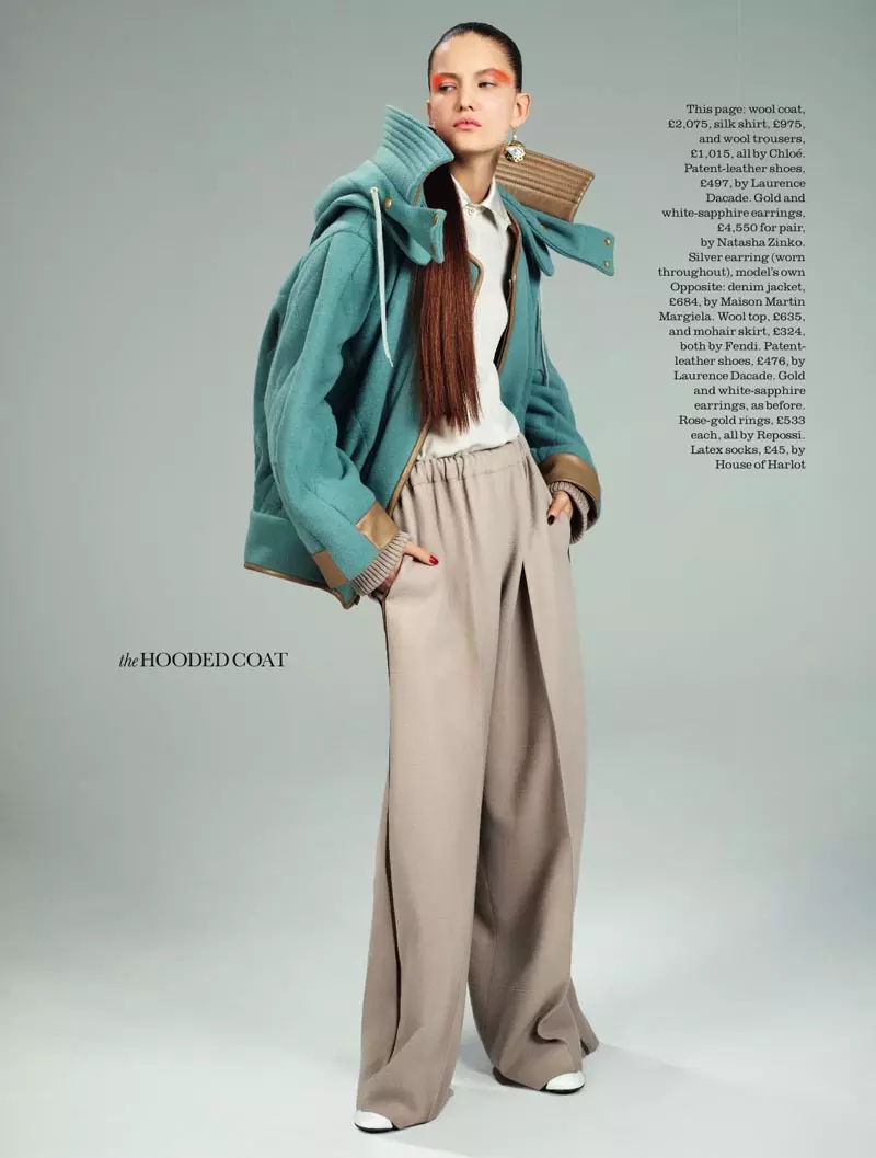 David Vasiljevic fanger Nadine Ponce i Fall Staples for Elle UK august 2012