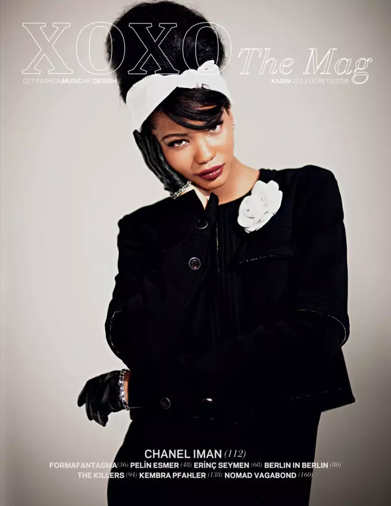 Chanel Iman 在 XOXO the Mag 2012 年 11 月的封面拍摄中展现复古魅力