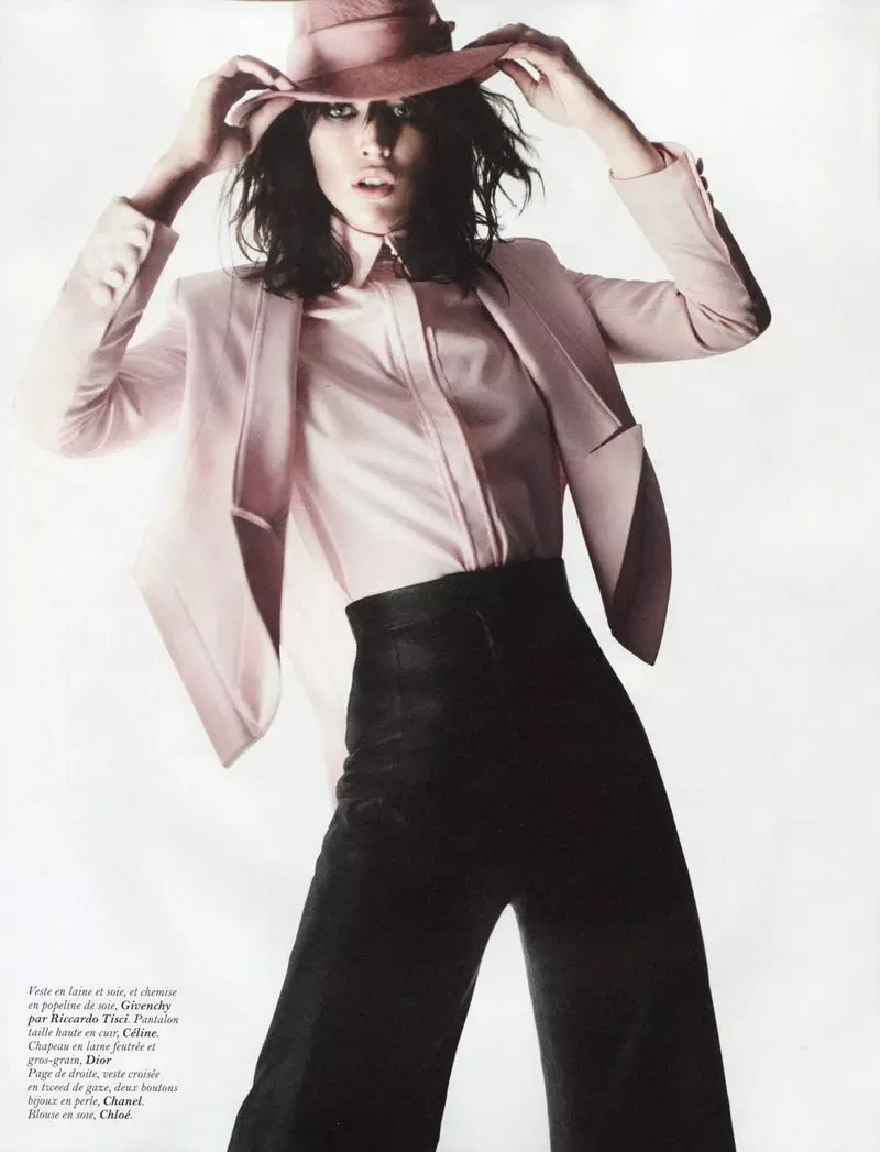 Raquel Zimmermann avy amin'i David Sims ho an'ny Vogue Paris