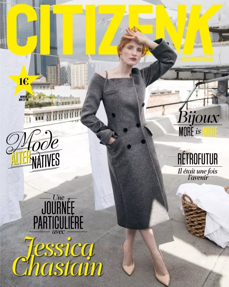 Jessica Chastain na naslovnici Citizen K Winter 2017/2018